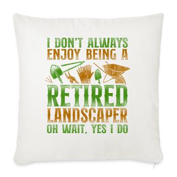 Landscaper Landscaping Landscape - Throw Pillow Cover 17.5” x 17.5” - natural white - Front