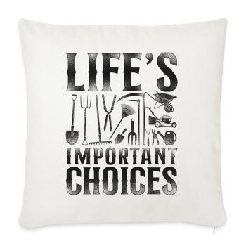 Landscaper Landscaping Landscape - Throw Pillow Cover 17.5” x 17.5” - natural white - Front