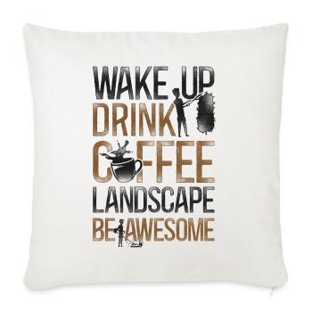 Landscaper Landscaping Landscape - Throw Pillow Cover 17.5” x 17.5” - natural white - Front