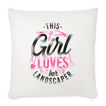 Landscaper Landscaping Landscape - Throw Pillow Cover 17.5” x 17.5” - natural white - Front