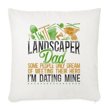 Landscaper Landscaping Landscape - Throw Pillow Cover 17.5” x 17.5” - natural white - Front