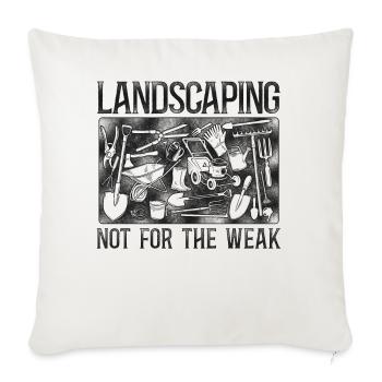Landscaper Landscaping Landscape - Throw Pillow Cover 17.5” x 17.5” - natural white - Front