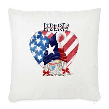 Sweet Land Of Liberty - Throw Pillow Cover 17.5” x 17.5” - natural white - Front