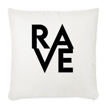 rave - Throw Pillow Cover 17.5” x 17.5” - natural white - Front