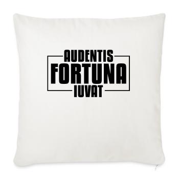 Audentis Fortuna Iuvat Latin Language Saying Latin - Throw Pillow Cover 17.5” x 17.5” - natural white - Front