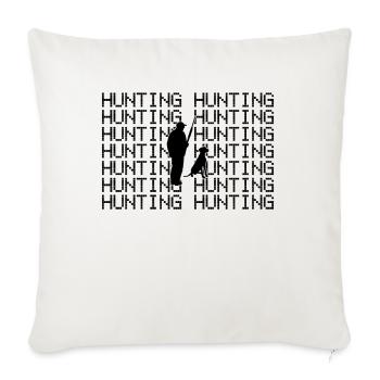 hunting - Throw Pillow Cover 17.5” x 17.5” - natural white - Front