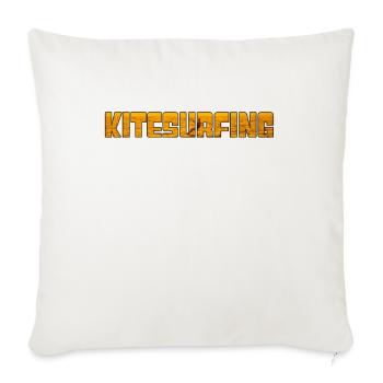kitesurfing - Throw Pillow Cover 17.5” x 17.5” - natural white - Front