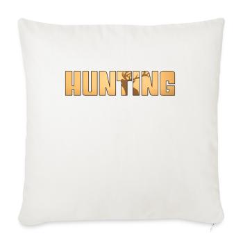 hunting - Throw Pillow Cover 17.5” x 17.5” - natural white - Front