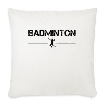 badminton - Throw Pillow Cover 17.5” x 17.5” - natural white - Front