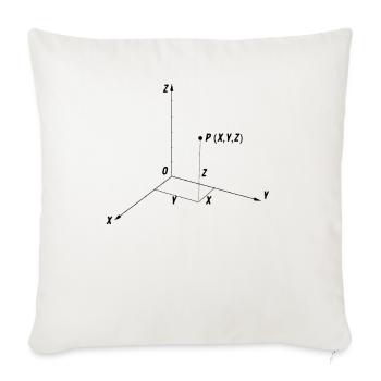 Cartesian Coordinates System Mathematics - Throw Pillow Cover 17.5” x 17.5” - natural white - Front