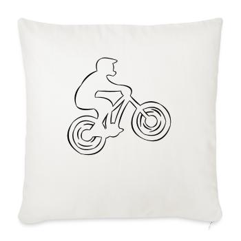 motocross - Throw Pillow Cover 17.5” x 17.5” - natural white - Front