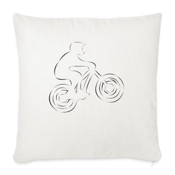 motocross - Throw Pillow Cover 17.5” x 17.5” - natural white - Front