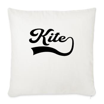 kite surfing lettering - Throw Pillow Cover 17.5” x 17.5” - natural white - Front