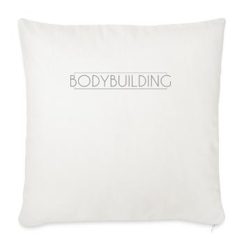 body building lettering - Throw Pillow Cover 17.5” x 17.5” - natural white - Front