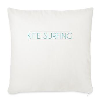 kite surfing lettering - Throw Pillow Cover 17.5” x 17.5” - natural white - Front