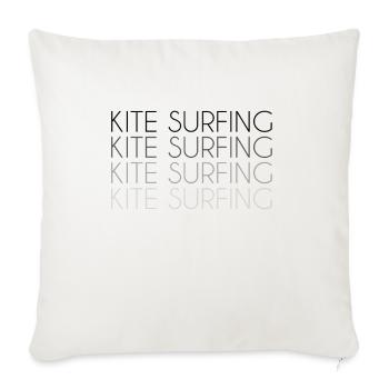 kite surfing lettering - Throw Pillow Cover 17.5” x 17.5” - natural white - Front