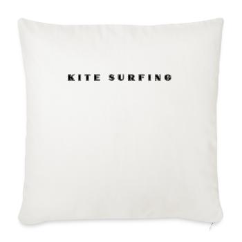 kite surfing letters - Throw Pillow Cover 17.5” x 17.5” - natural white - Front
