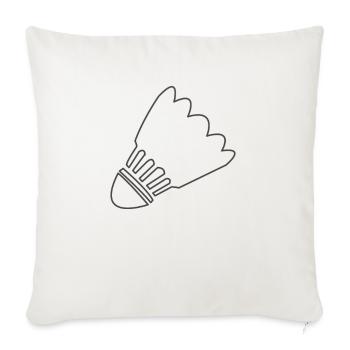 Badminton - Throw Pillow Cover 17.5” x 17.5” - natural white - Front