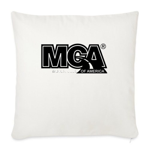 MCA Logo WBG Transparent BLACK TITLEfw fw png - Throw Pillow Cover 17.5” x 17.5”