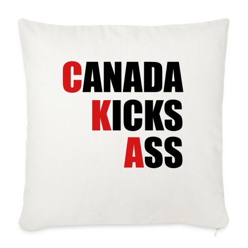 Canada Kicks Ass Vertical - Throw Pillow Cover 17.5” x 17.5”