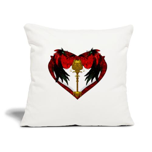 Angela's Valentine Heart - Throw Pillow Cover 17.5” x 17.5”