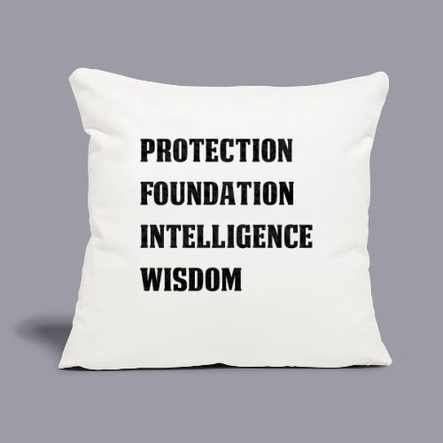 PROTECTION FOUNDATION INTELLIGENCE WISDOM - Throw Pillow Cover 17.5” x 17.5”