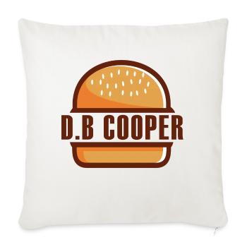 Cooper Funny Burger - Throw Pillow Cover 17.5” x 17.5” - natural white - Front