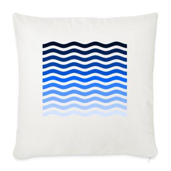 Simple Water Waves - Throw Pillow Cover 17.5” x 17.5” - natural white - Front