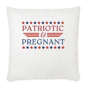 Patriotique et enceinte - Housse de coussin décorative - blanc nature - Devant