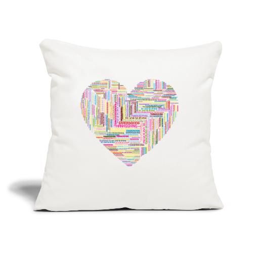 A Thanksgiving Heart - Throw Pillow Cover 17.5” x 17.5”