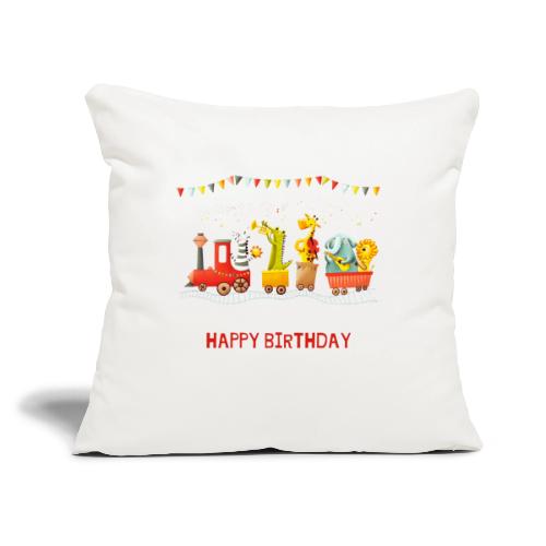 Happy birthday - Throw Pillow Cover 17.5” x 17.5”