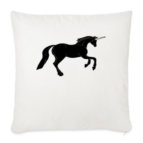 unicorn black - Throw Pillow Cover 17.5” x 17.5”