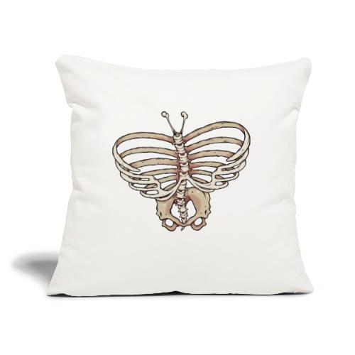 Butterfly skeleton - Throw Pillow Cover 17.5” x 17.5”