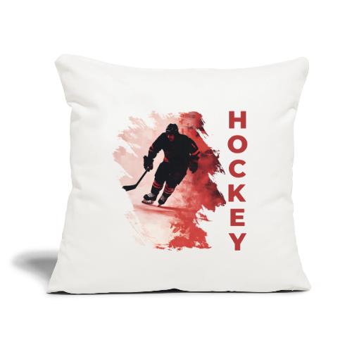 Hockey Fire - Throw Pillow Cover 17.5” x 17.5”