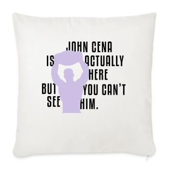 John Cena - Throw Pillow Cover 17.5” x 17.5” - natural white - Front