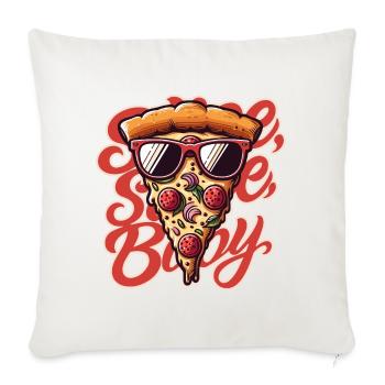 Slice, slice, baby. Pizza Classic T-Shirt - Throw Pillow Cover 17.5” x 17.5” - natural white - Front