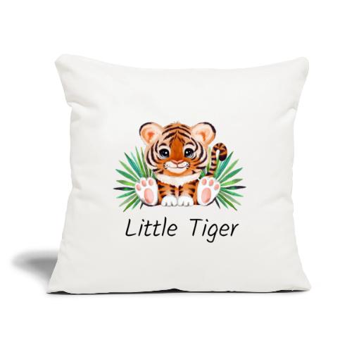 Cute animal little tiger. - Throw Pillow Cover 17.5” x 17.5”