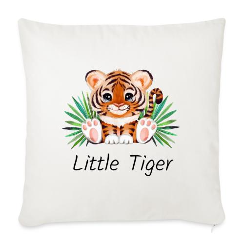 Cute animal little tiger. - Throw Pillow Cover 17.5” x 17.5”
