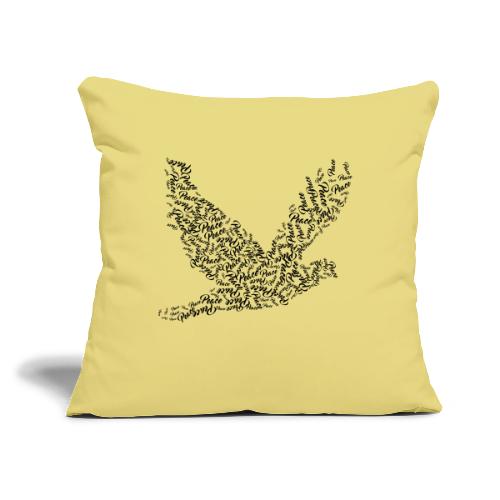 DOVE Peace in FLIGHT - Throw Pillow Cover 17.5” x 17.5”