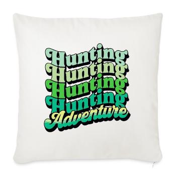 Hunting: Hunting lovers - Throw Pillow Cover 17.5” x 17.5” - natural white - Front