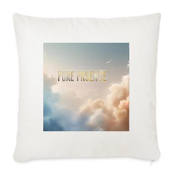 mindfulness and serenity - Throw Pillow Cover 17.5” x 17.5” - natural white - Front