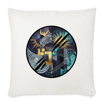 Cosmic Skyline Collage - Throw Pillow Cover 17.5” x 17.5” - natural white - Front