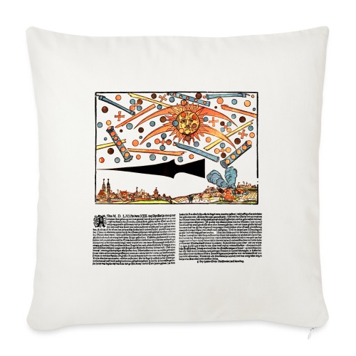 UFOs 1561 Nuremberg - Throw Pillow Cover 17.5” x 17.5”