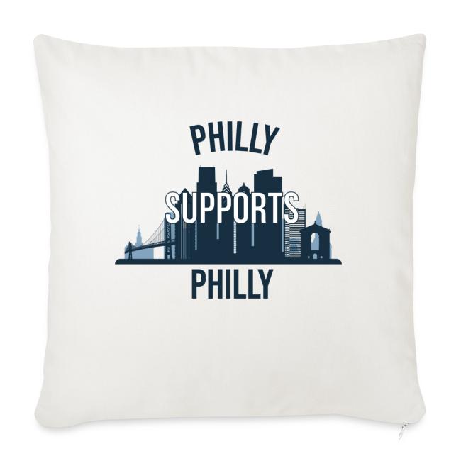 Philly Supports Philly skyline blue transparentbg