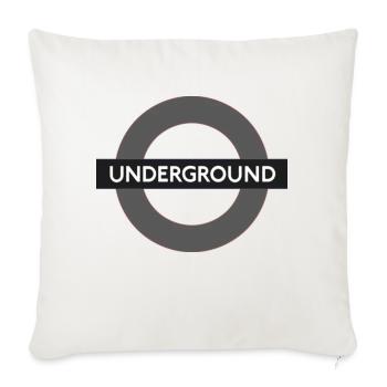 Underground sign - Throw Pillow Cover 17.5” x 17.5” - natural white - Front