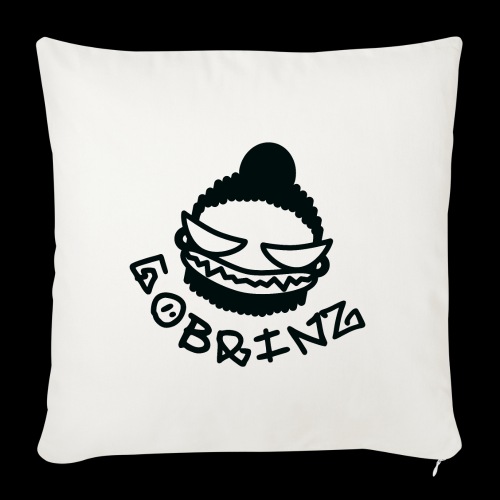 Gobrinz Black Logo - Throw Pillow Cover 17.5” x 17.5”