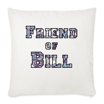 Friend of Bill paisley - Throw Pillow Cover 17.5” x 17.5” - natural white - Front
