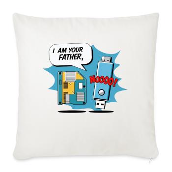 IT humor - Throw Pillow Cover 17.5” x 17.5” - natural white - Front