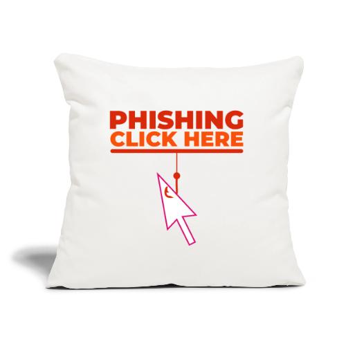Phishing: Hooked by Deception - Throw Pillow Cover 17.5” x 17.5”