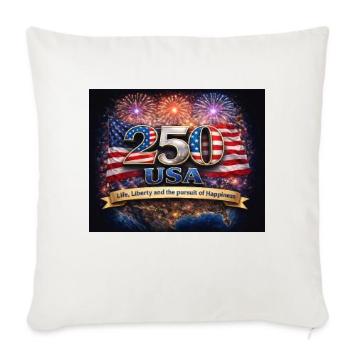 USA 250th Celebration - Throw Pillow Cover 17.5” x 17.5”